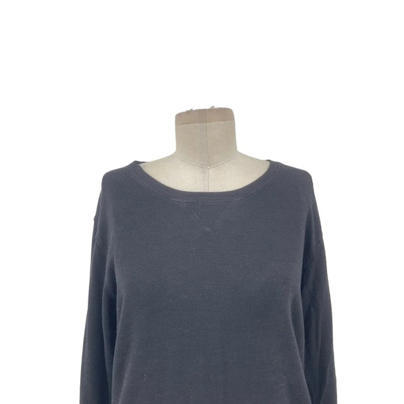 Monrow Classic Black Crewneck Pullover Sweatshirt Size‎ Medium - Picture 3 of 9